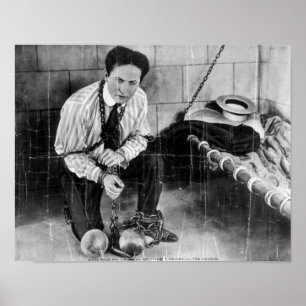 Póster Harry Houdini aproximadamente a escapar da prisão