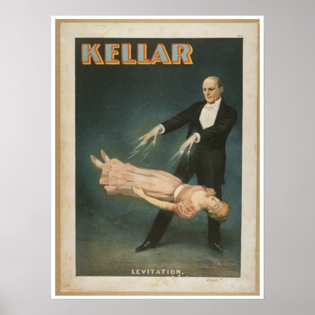 Póster Harry Kellar Levitation (Frente)