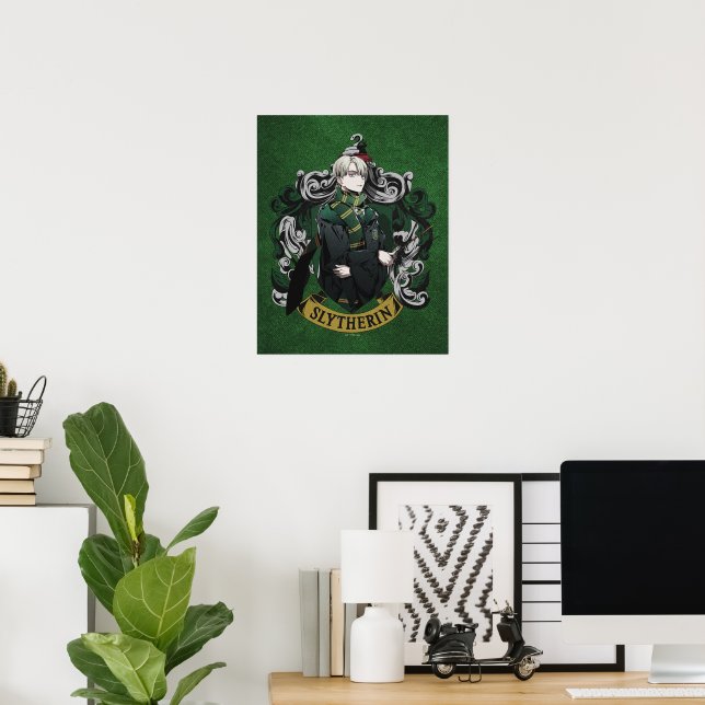 Poster HARRY POTTER™ | Anime Brasão da Casa do Draco Malf (Escritório em casa)