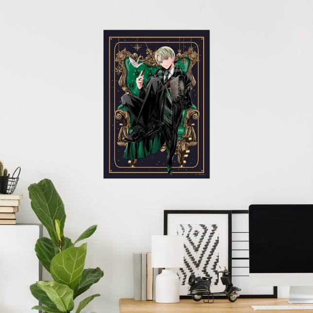 Poster HARRY POTTER™ | Anime Draco Malfoy Seated (Escritório em casa)