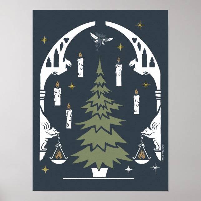 Poster HARRY POTTER™ Árvore de Natal Mágica (Frente)