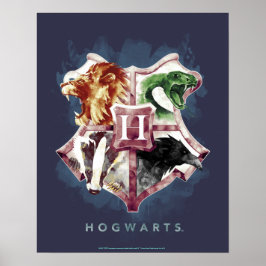 Poster Harry Potter | Brasão de HOGWARTS™ Aquarela