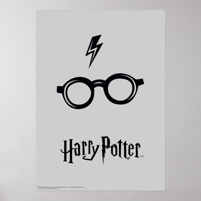 Poster Harry Potter | Cicatriz e óculos de relâmpago (Frente)