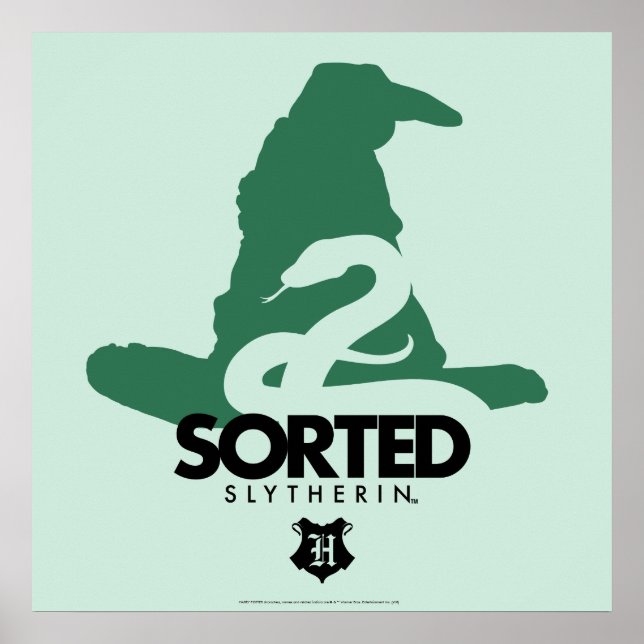 Poster Harry Potter | Classificado Em Casa SLYTHERIN™ (Frente)