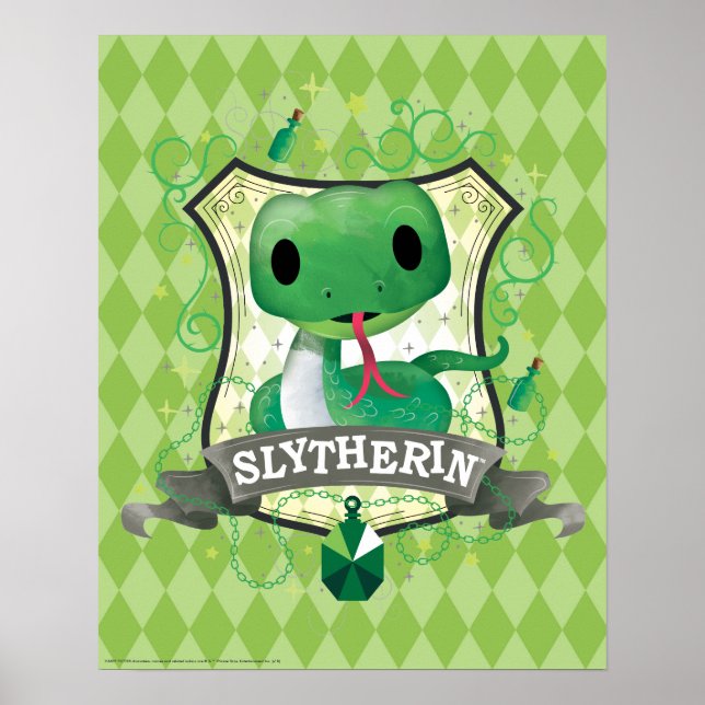 Poster Harry Potter | Encantador Brasão SLYTHERIN™ (Frente)