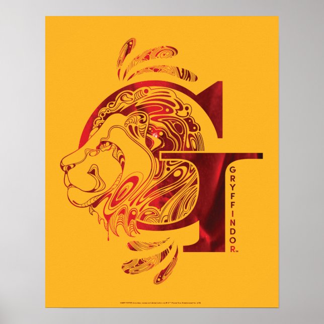 Poster Harry Potter | Gráfico Aguamenti GRYFFINDOR™ (Frente)