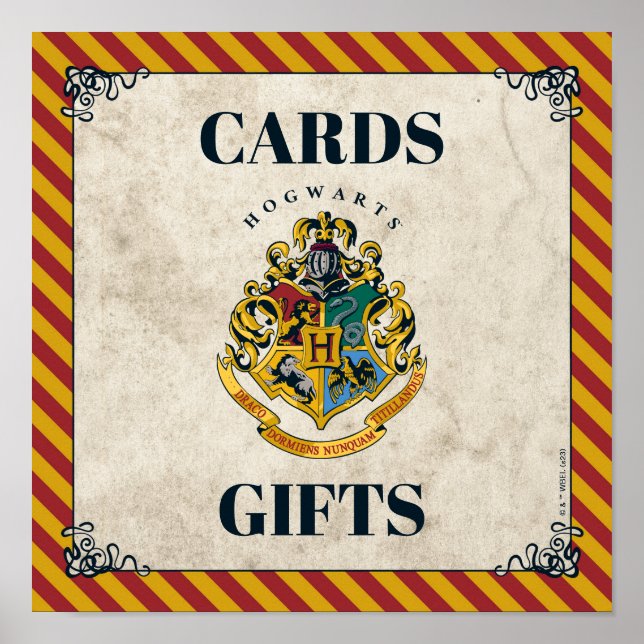 Poster Harry Potter Hogwarts Cartões de aniversário e pre (Frente)