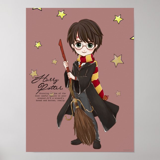 Poster HARRY POTTER™ Mágico Aquarela (Frente)