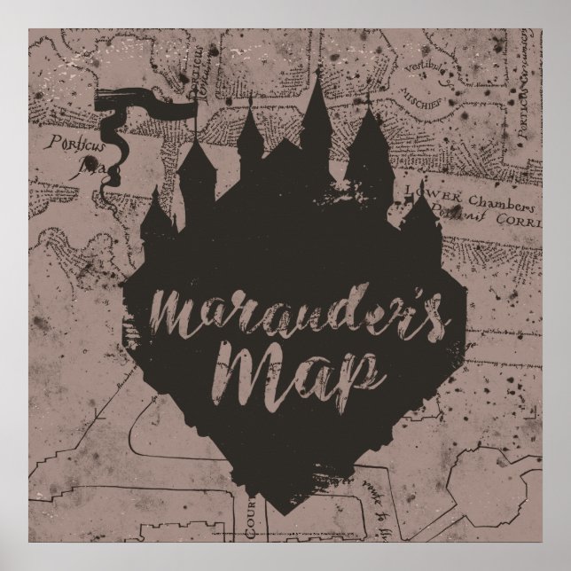 Poster Harry Potter | Mapa do castelo HOGWARTS™ Marauder (Frente)