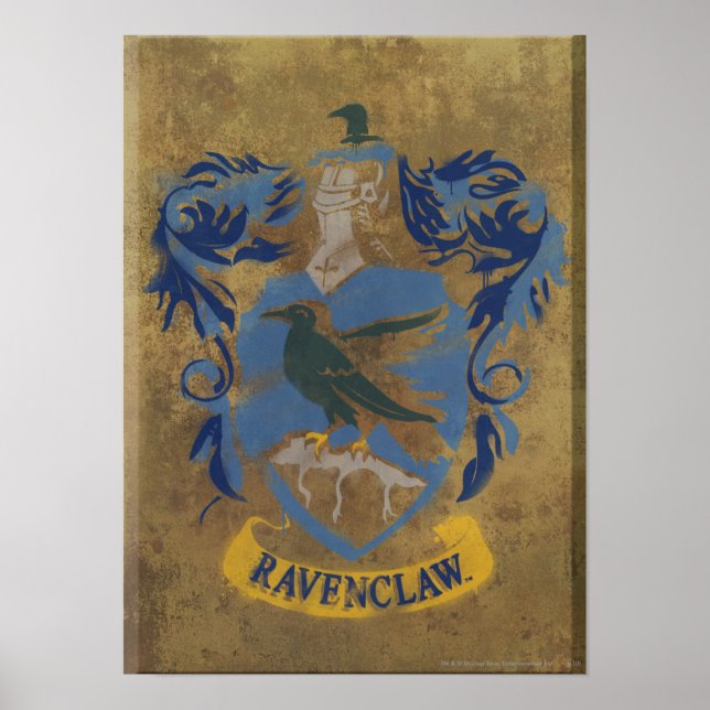 Poster Harry Potter | Pintura Ravenclaw Rústica (Frente)