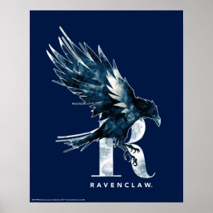 Poster Harry Potter   RAVENCLAW™ Corvo em Aquarela