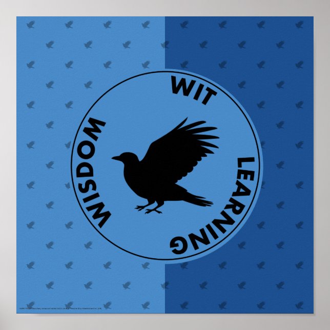 Poster Harry Potter | RAVENCLAW™ Traços para a Casa Gráfi (Frente)