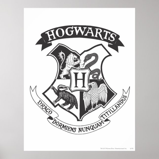Póster Harry Potter | Retro Hogwarts Crest (Frente)