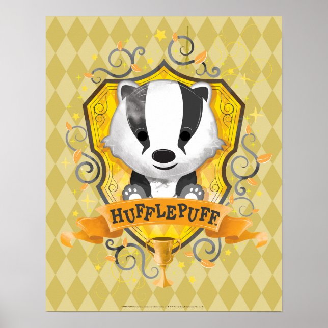 Poster Harry Potter | Símbolo Encantador da HUFFLEPUFF™ (Frente)