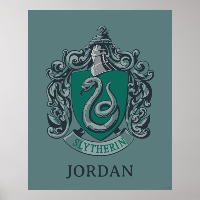 Poster Harry Potter | Slytherin Crest Green (Frente)