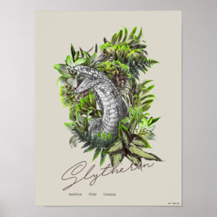 Poster HARRY POTTER™ SLYTHERIN™  Floral Graphic