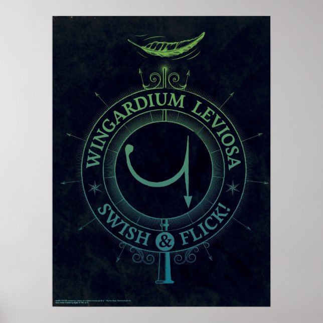 Poster Harry Potter Spell | Gráfico Wingardium Leviosa (Frente)