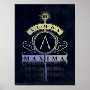Póster Harry Potter Spell   Lumos Maxima Gráfico