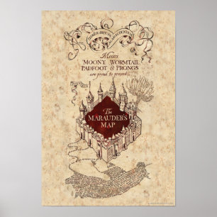 Poster Harry Potter Spell   Mapa de Marauder