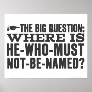 Póster Harry Potter Spell   Onde está o Voldermort?