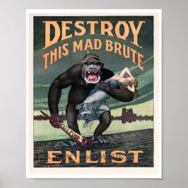 Poster Harry Rhopps Destroy Vintage Art