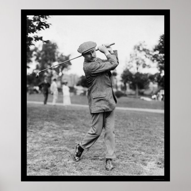 Póster Harry Vardon, seis vezes campeão de golfe aberto d (Frente)