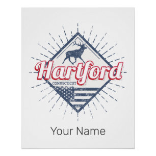 Póster Hartford City Connecticut EUA