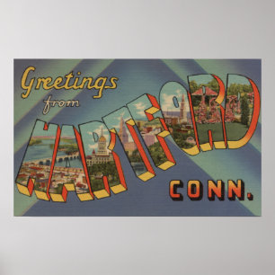 Poster Hartford, Connecticut - grandes cenas da letra