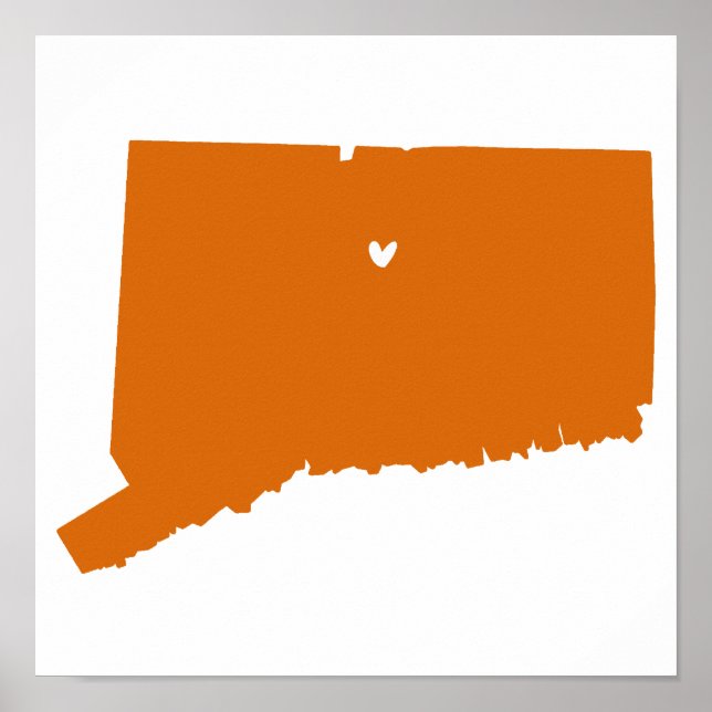 Póster Hartford, Connecticut Love (Frente)