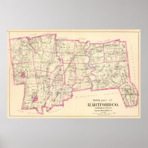 Póster Hartford County Connecticut