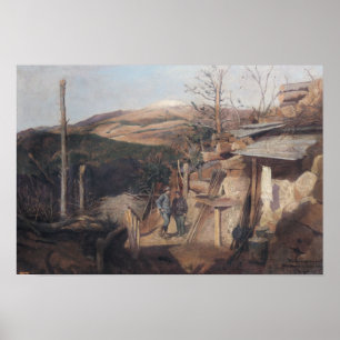 Poster Hartmanswillerkopf, vista de Roche-Sermet, 1915