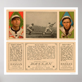 Póster Hartsel Ataca Baseball Em 1912