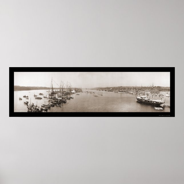 Poster Harvard Yale Boat Race Foto 1905 (Frente)