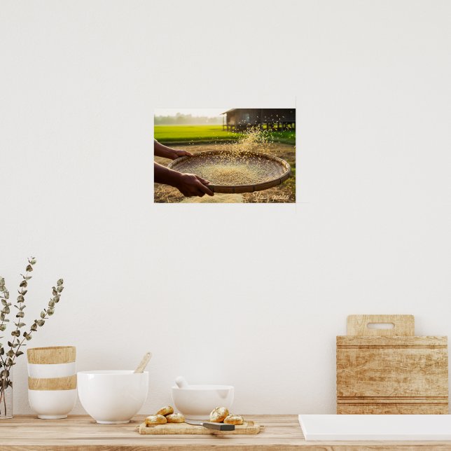 Poster Harvest Grain, Rice Field (Cozinha)