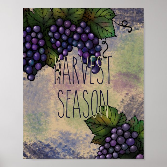 Poster Harvest Season | Uvas Roxas (Frente)