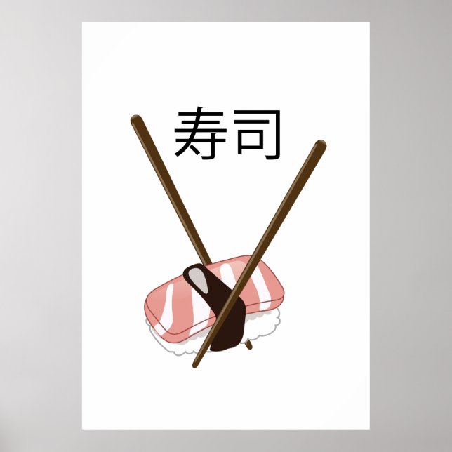 Poster Hashis de Sushi (Frente)
