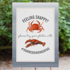 Poster Hashtag de Casamento Sentindo Instantâneo Sinal de