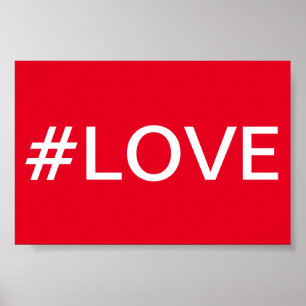 Poster Hashtag Love  