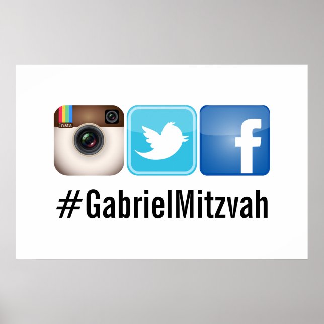 Póster Hashtag Social PixDezines (Frente)