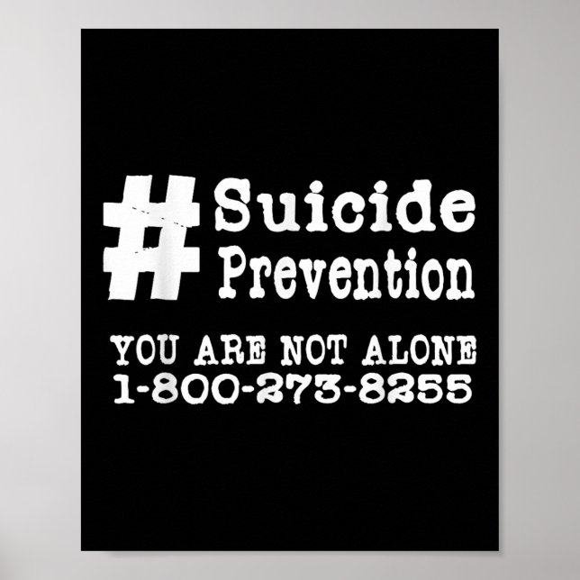 Poster Hashtag Suicida - Saúde Mental (Frente)