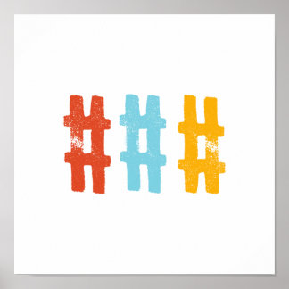 Póster hashtag wall art