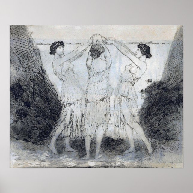 Poster Hassam - A dança grega (Frente)