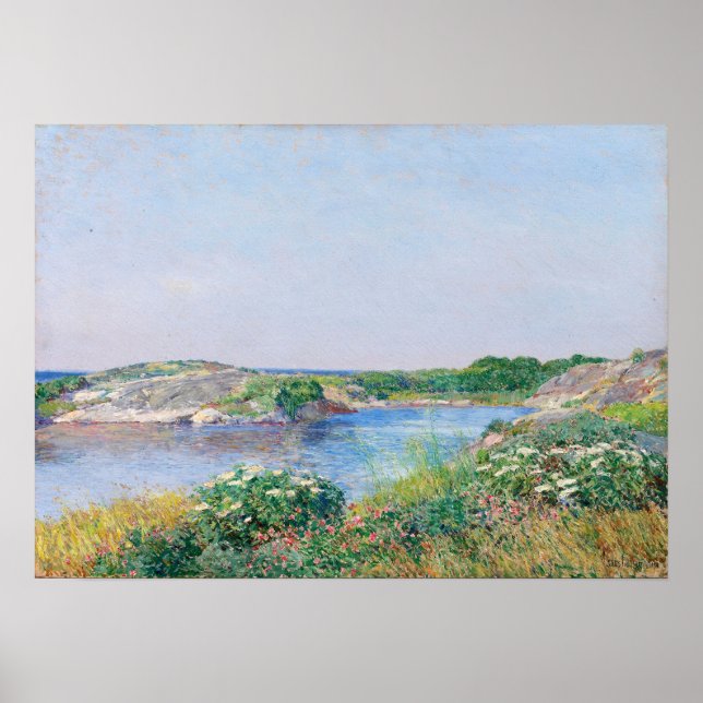 Poster Hassam - A Pequena Lagoa Appledore (Frente)