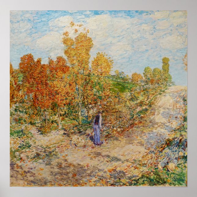 Poster Hassam - Estrada da Nova Inglaterra 1902 (Frente)