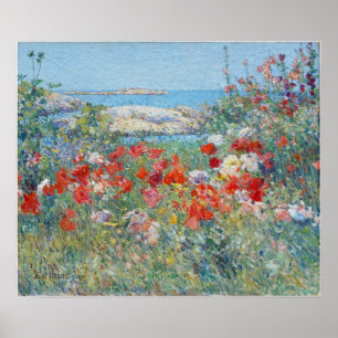 Poster Hassam - Jardim de Celia Thaxter Maine 1890
