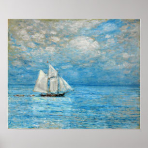 Poster Hassam - Navegando em Mares Calmos 1900