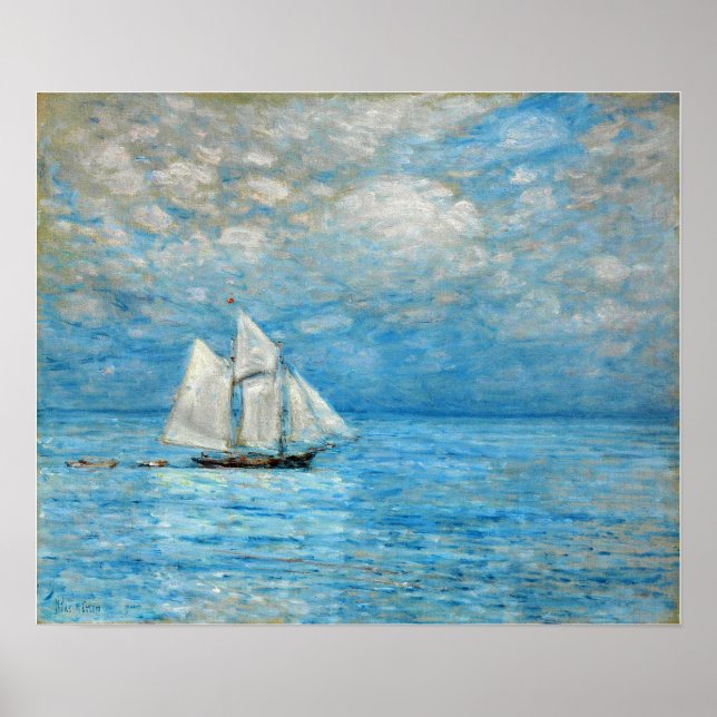 Poster Hassam - Navegando em Mares Calmos 1900 (Frente)
