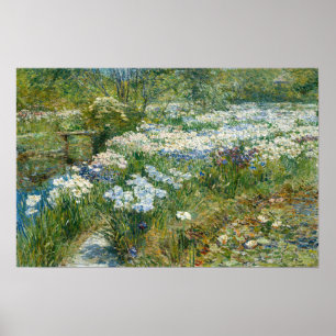 Poster Hassam - O Jardim de Água 1909