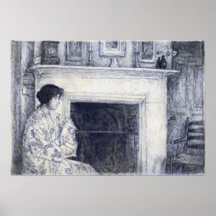 Poster Hassam - O Manto Branco (Holley House Cos Cob)