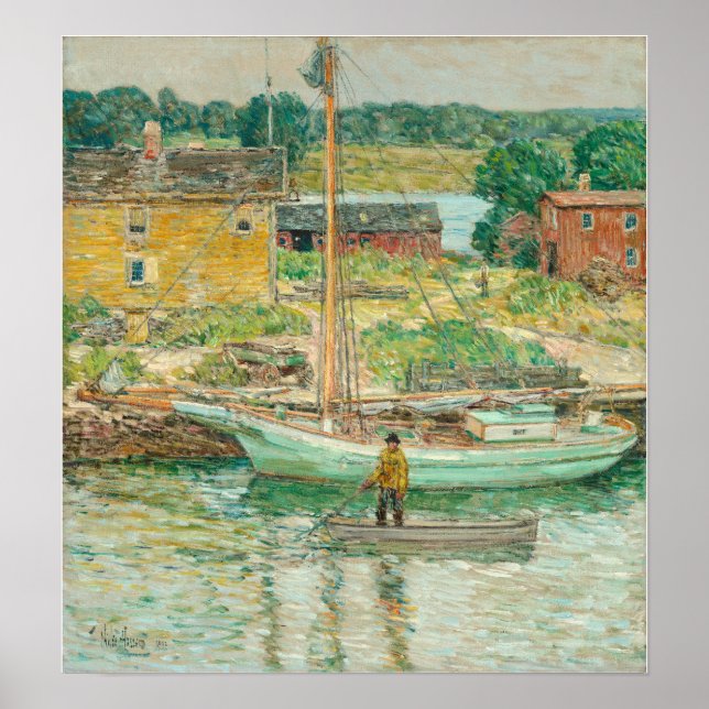 Poster Hassam - Oyster Sloop 1902 (Frente)